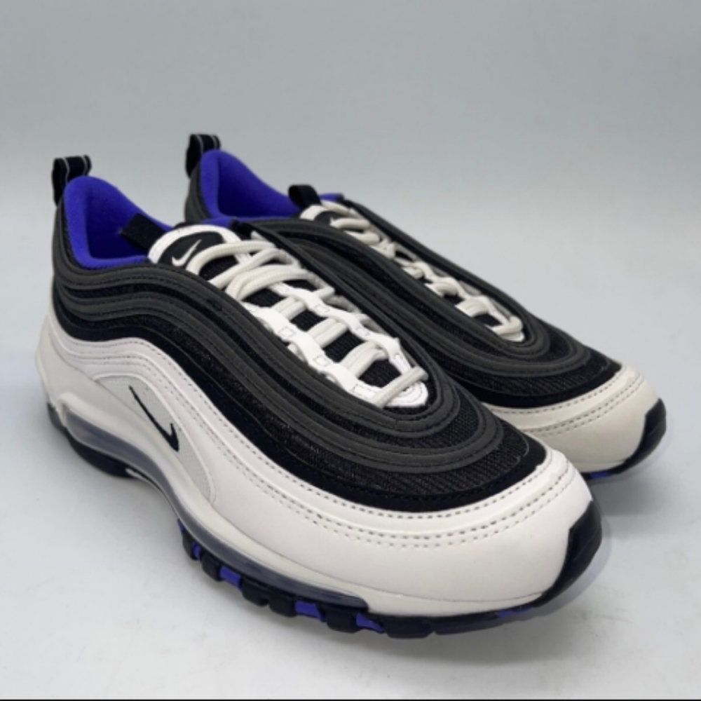 Nike Air Max 97 Gs White Black Persian Violet Sneakers 921522-102